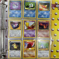 Collection of approximately 400 Pokemon trading cards, mostly 1999 Wizards Pokemon cards to include 1st Edition Dark Gyarados holo 8/82, Dark Charizard 4/82 holo and 21/82 non holo, Dark Blastoise 3/82 holo and 20/82 non holo, Dark Raichu holo 83/82, Dark Dragonite 22/82, eleven first edition cards, Japanese cards, Trainer cards, etc, together with an album of Pokemon the First Movie cards, a voice actor signed copy of Pokemon: The First Movie Animation Comics Mewtwo Strikes Back #1, 5305/8000 with certificate of authenticity with comics 2, 3 and 4 