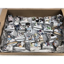  A large collection of mainly Victorian and Continental fairings, a number in the form of boxes, many with registration marks beneath, one example with Sotheby's label beneath detailed 'The Iris Fox Collection'. (39).    