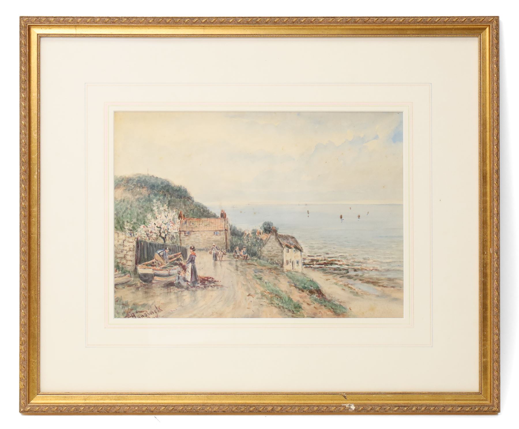 English School (19th/early 20th century): 'Runswick Bay', watercolour unsigned and titled 25cm x 35cm