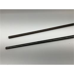 Webley & Scott .410 bolt action single barrel shotgun, no visible number L115cm overall; and Spanish .410 single barrel shotgun with 74.5cm barrel, serial no.54664 L117cm overall (2) SHOTGUN CERTIFICATE REQUIRED