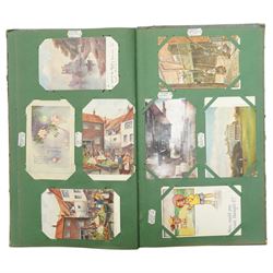 Album of Rotary photographic series postcards including British Beauty, theatrical etc., another album of Rapholette, Oilette and other cards and two other albums of vintage cards