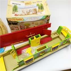Sylvanian Families by Tomy - Old Oak Hollow Tree House with accessories, boxed Toy Shop with accessories and Canal Boat (3)