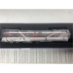 Hobbytrain 'N' gauge - three locomotives - H2970 Vectron Ep.VI CargoServ; H14902 Strassenbahn Duwag M6 Muhlheim/Ruhr; and H14903 Strassenbahn Duwag M6 Nurnberg; all boxed (3)