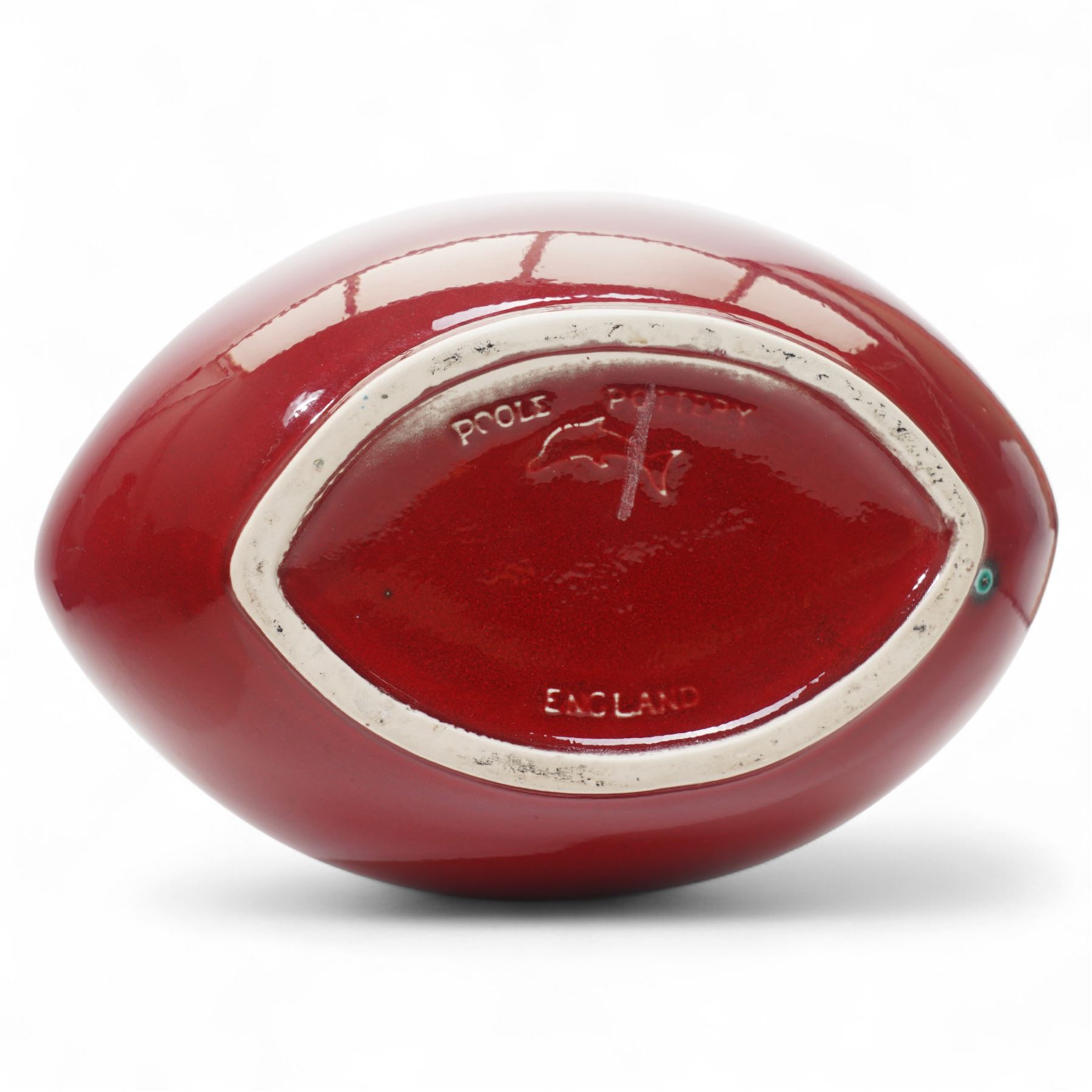 Poole pottery purse vase decorated in the Odyssey pattern, Odyssey pattern fern pot D17cm and a Poole Peacock pattern fern pot D19cm (3)