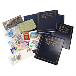Great British and World coins and stamps, including The Queen's Golden Jubilee and The Roy...