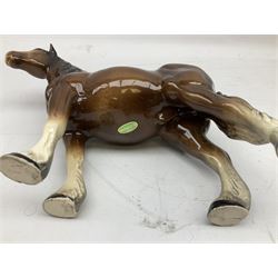 Seven Beswick figures of horses, including Connemara pony in grey no.1641, Arab in bay no.1265, large foal in grey no.947 etc, together with a Goebel figure of a horse (8)