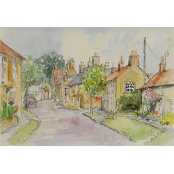 Penny Wicks (British 1949-): 'Hutton Buscel', watercolour and ink signed, titled verso 20cm x 29cm