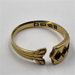 Victorian 18ct gold ring, hallmarked Chester 1876