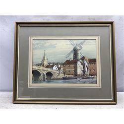 Colin Verity (British 1924-2011): Dutch Waterway, watercolour and ink signed 24cm x 35cm 