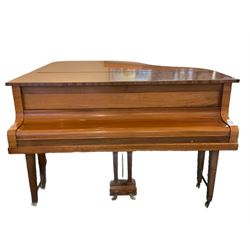 Pohlmann sapele mahogany cased baby grand piano, with duet stool