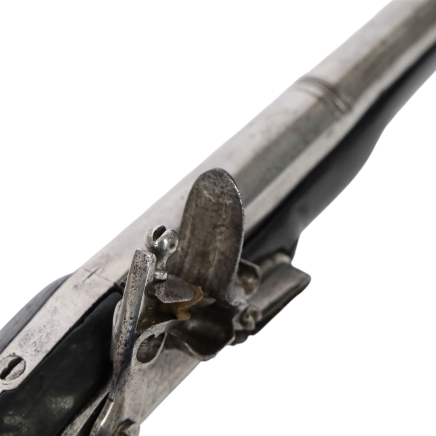 Flintlock pistol, with lock stamped Valantin Montpettice', with steel ram rod, with steal butt plate, overall L32cm
