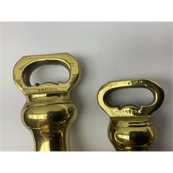 Graduated set of eight brass bell weights, together with a set of five graduating weights (13)