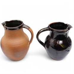 Collection of Winchcombe studio pottery, including various casserole dishes, two jugs and a large bowl, most with impressed marks, bowl D35cm (6)