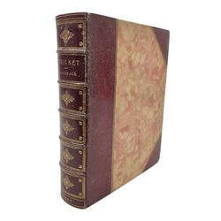 W.G. Grace - Cricket. 1891. Signed limited edition No.78/652. Re-bound in half leather with gilt panelled spine, marbled boards and end papers.