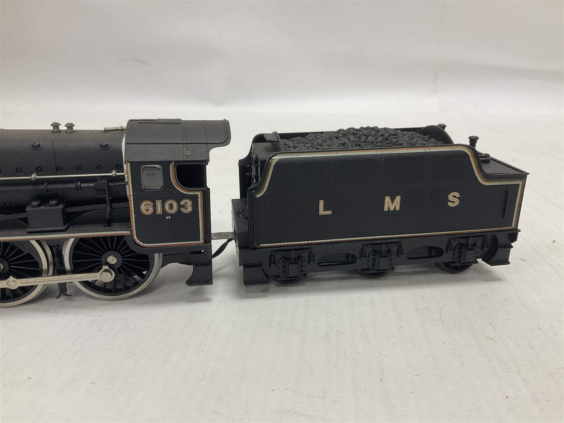 Airfix ‘00’ gauge - seven locomotives comprising Class 7P (Royal Scot) ‘Royal Scots Fusilier’ 4-6-0 no.6103 in LMS black with Mainline tender; two Class N2 0-6-2T no.69531 in BR black; Class 1282 2-4-0 no.20185 in LMS black; Class 61XX 2-6-2T no.6167 in BR black; Class 14XX 0-4-2T no.1466 in GWR green, all unboxed; Class 4F 0-6-0 no.4454 in LMS black, in original box (7)