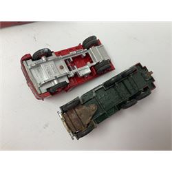 Dinky - sixteen unboxed and playworn die-cast models to include Single Deck Bus, two Atlantean Buses, Ford Transit Van, 10 Ton Army Truck, MGB Sports Car, Telephone Service Van etc 