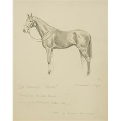 Joseph Appleyard (Yorkshire 1908-1960): Horses 'Midas' 'The Yuvaraj' and 'Senor Brume', set of three preliminary pencil sketches unsigned, variously inscribed 22cm x 17cm (3)