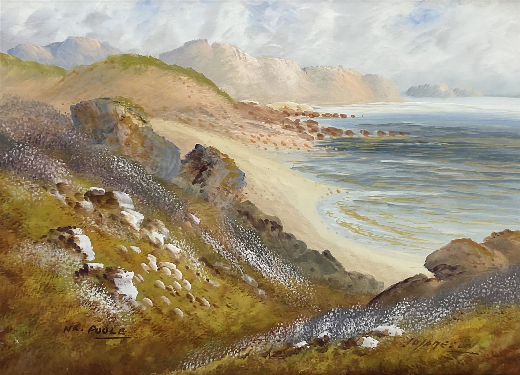 James Arthur Henry Jameson (British 1855-1930): 'Near Poole', watercolour signed and titled 23cm x 34cm