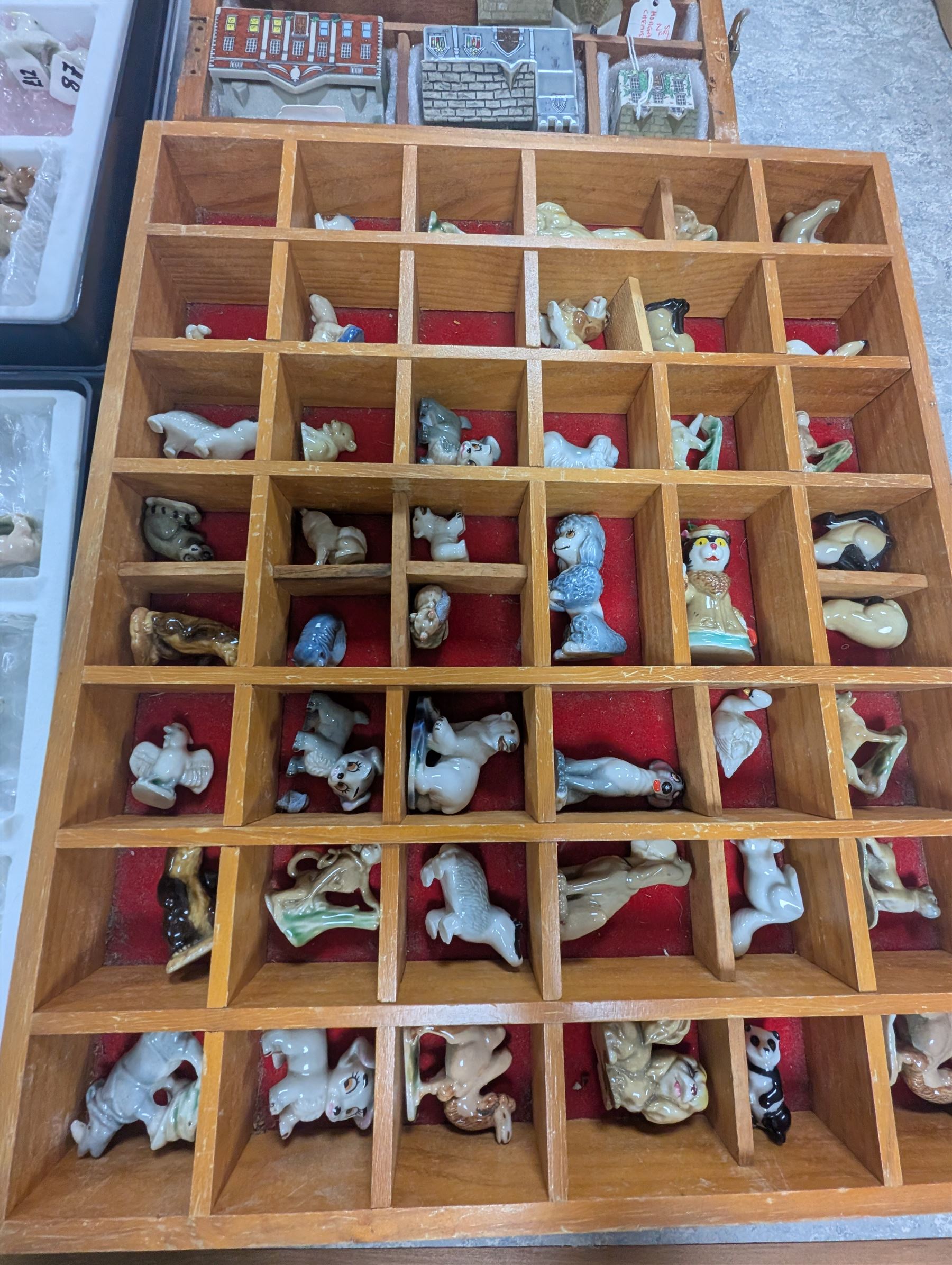 Large collection of Wade Whimsies, including Happy Family, Water Life, KP Friars, Whoppahs, etc