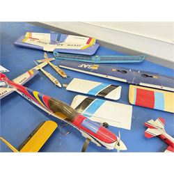 Collection RC radio controlled model aeroplane bodies