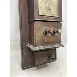 Railway  repeater signal box, with signals for train on line and arrival, H97cm