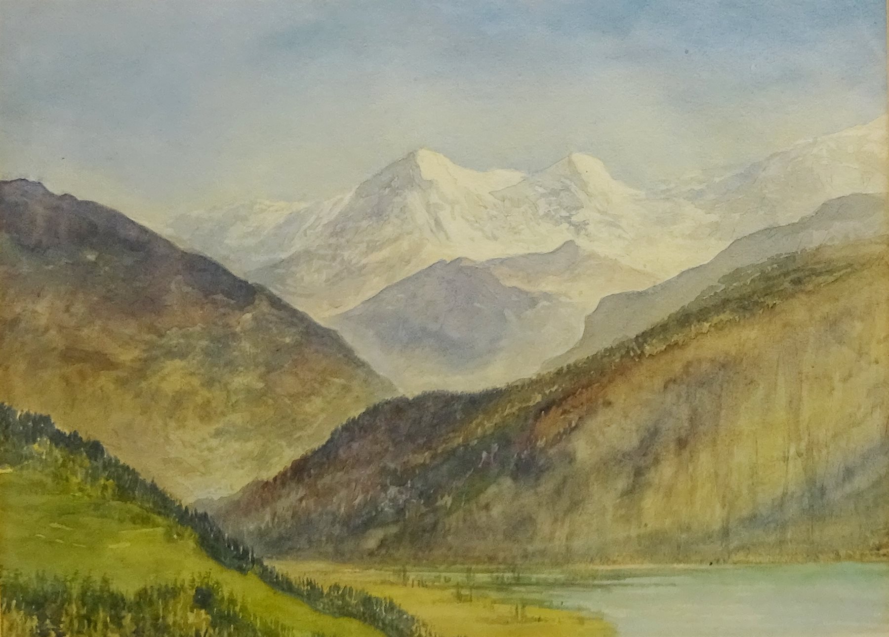 Alfred Young Nutt (British 1847-1924): 'Lake Thun Switzerland ...