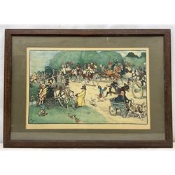 Cecil Aldin (British 1870-1935): Bluemarket Races, pair chromolithographs signed in pencil 37cm x 59cm (2)