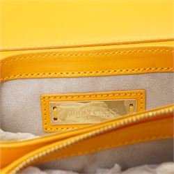 Jimmy Choo - ‘Shadow’ Mini Bag, introduced circa 2016, in mustard yellow leather with python trim and gold-tone chain shoulder or crossbody strap and hardware, unused with original dust bag