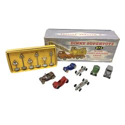Dinky - Supertoys 20-Ton Lorry mounted Crane 'Coles' No.972; boxed; French made Miniature Road Sign Set No.41; boxed; and seven unboxed small die-cast models (9)