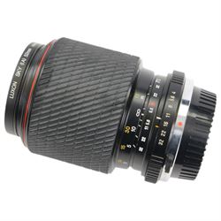 Olympus OM10 camera body serial no. 2279129, together with an Olympus OM-System S Zuiko Auto-Zoom 35-70mm 1:4 lens serial no. 283352, a Paragon 1:5.6 f=300mm 62 lens serial no. 12053, Hoya HMC Tele-Auto f-135mm 1:2.8 52 lens serial no. 638199, Tokina SD 70-210mm 1:4-5.6 52 serial no. 8844630, Olympus OM winder 2, Colly miniature/spy camera and other accessories in a Fotima carry case