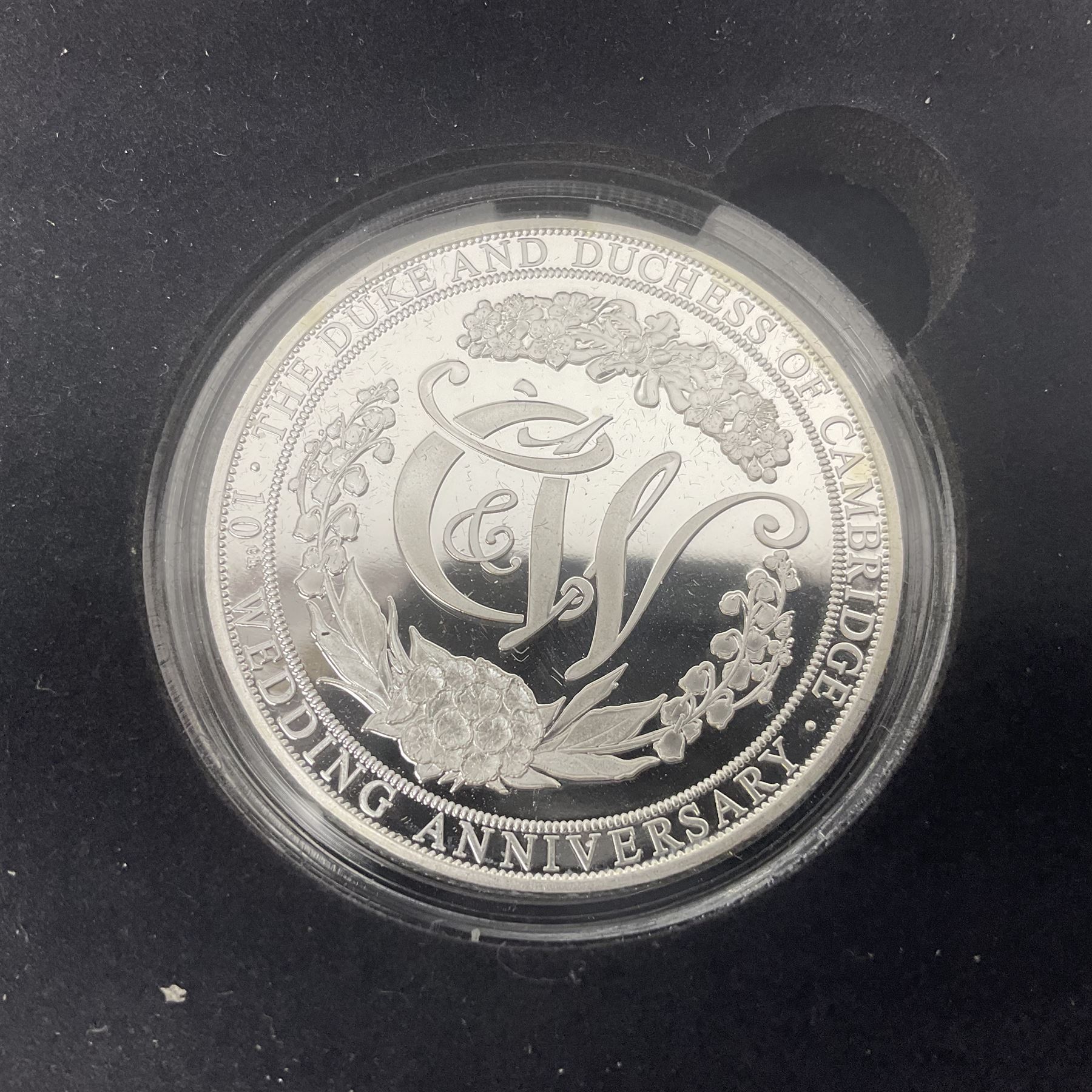 Queen Elizabeth II Channel Islands and Isle of Man silver proof five pound coins, comprising Bailiwick of Jersey 2016 'Lest we Forget', 2019 'D-Day 75th Anniversary' three coin set', Bailiwick of Guernsey 2020 'Florence Nightingale 200th Anniversary' and Isle of Man 2021 'William and Kate Wedding Anniversary', all cased with certificates