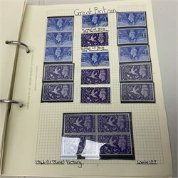 Great British Queen Victoria and later stamps, including imperf penny reds, perf penny reds, half penny 'bantams', small number of stamps on pieces or covers, one penny lilacs with block and pairs, 1883-84 two shillings sixpence, five shillings and ten shillings, various King Edward VII issues,  King George V seahorses etc