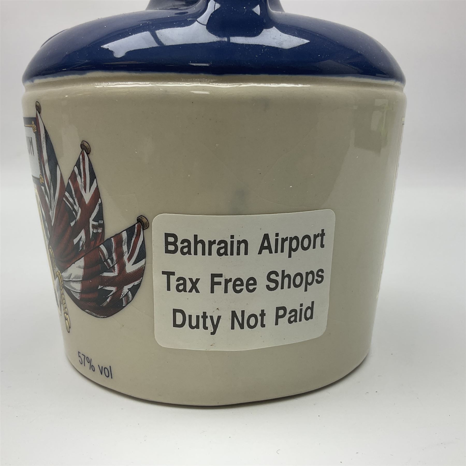 Lamb's 100 navy rum, 750ml, 57% vol, in a 'HMS Victory ceramic flagon and original box 