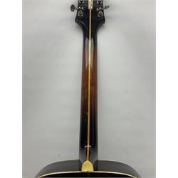 Clifford Essex Paragon De Luxe handmade acoustic guitar c1936 with tobacco sunburst finish and original machines; serial no.501 with original guarantee card L108.5cm; in original case
