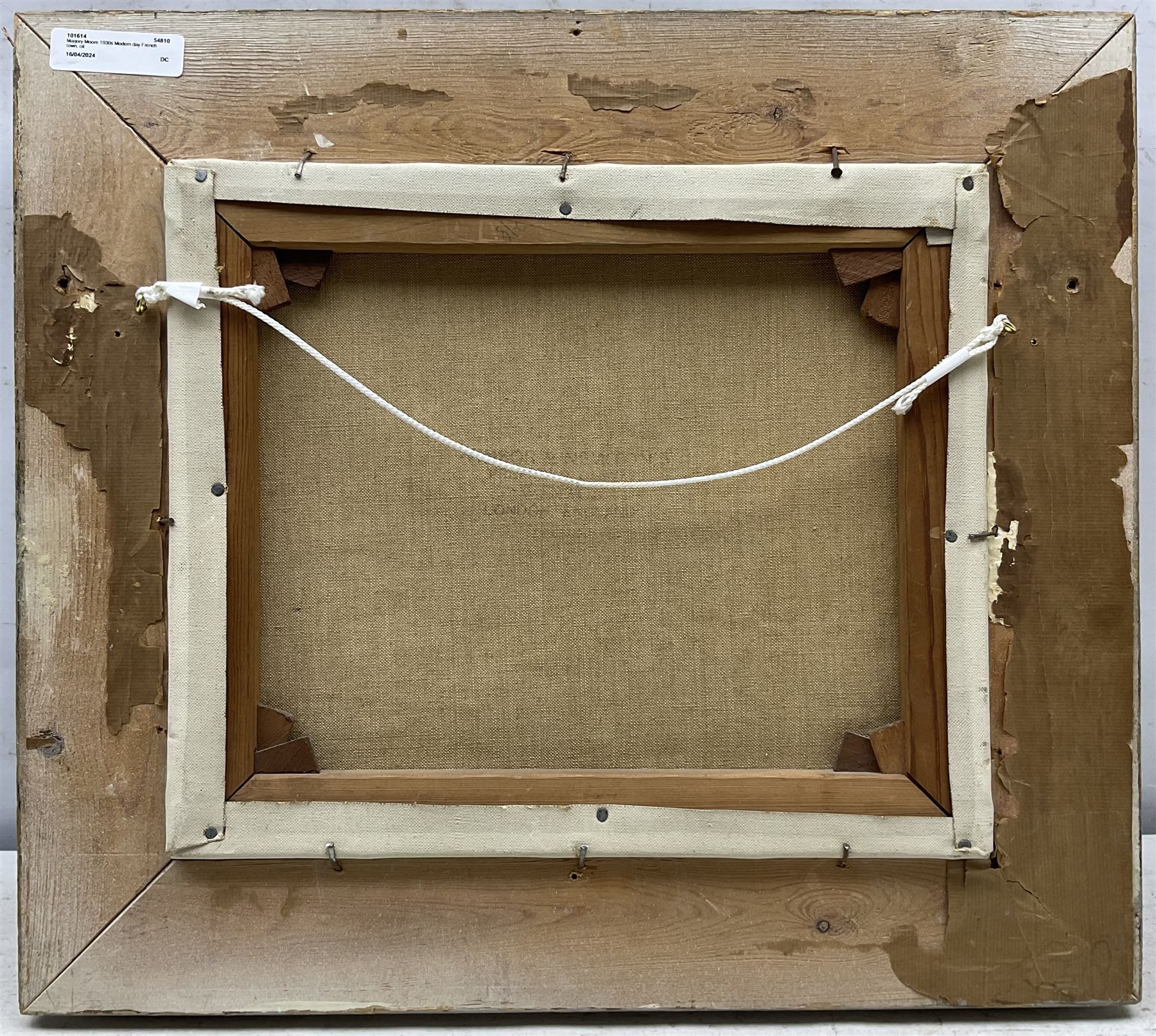 Marjorie Moore (British exh.1922-1937): A French Market, oil on canvas signed 26cm x 31cm