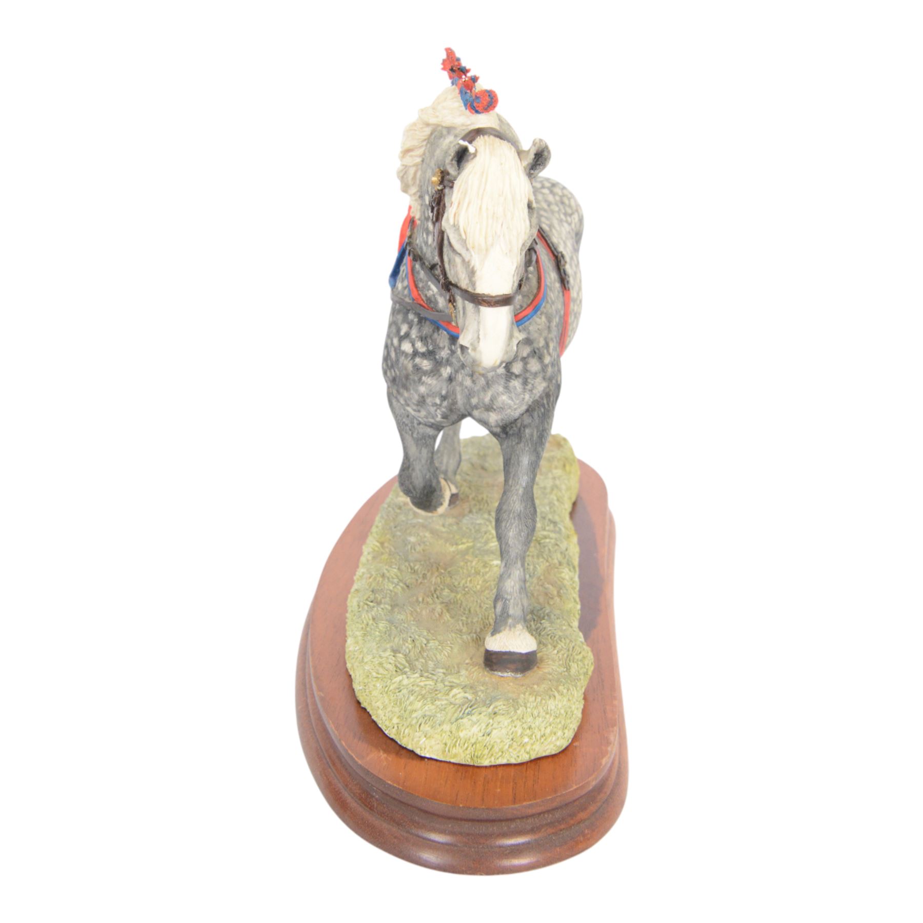 Border Fine Arts Percheron Supreme Champion on wooden plinth, H26cm
