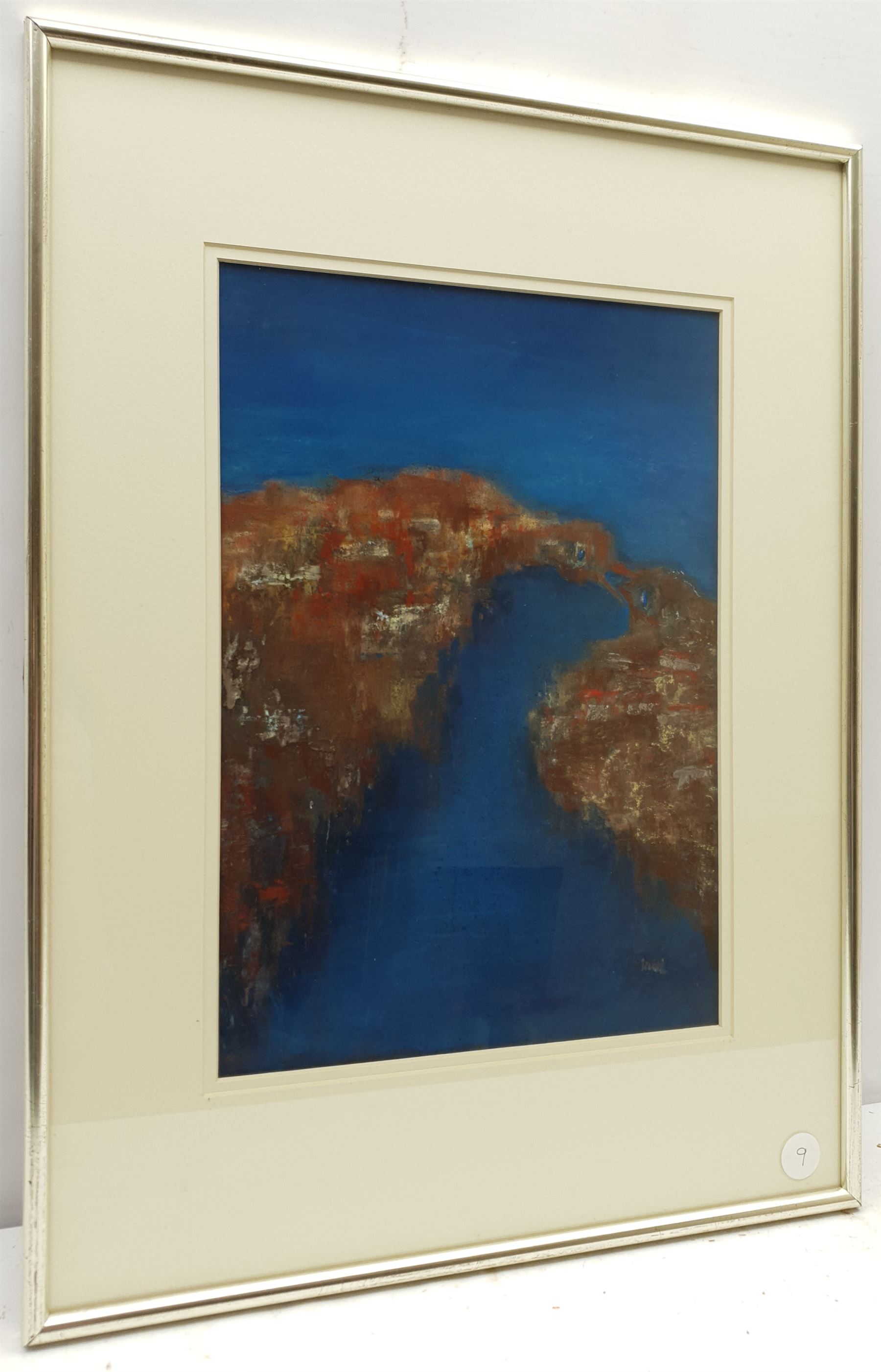 Madeleine Eyland (Belgian/British 1930-2021): 'Sea Link', pastel signed 37cm x 26cm 
Provenance: artist's studio collection; exh. Royal Academy Summer Exhibition 2003, label verso. Marie-Madeleine Eyland (neé Legrain) was born in 1930 at Floriffoux, Belgium; she lived most of her life in Scarborough working as a nurse and an artist.