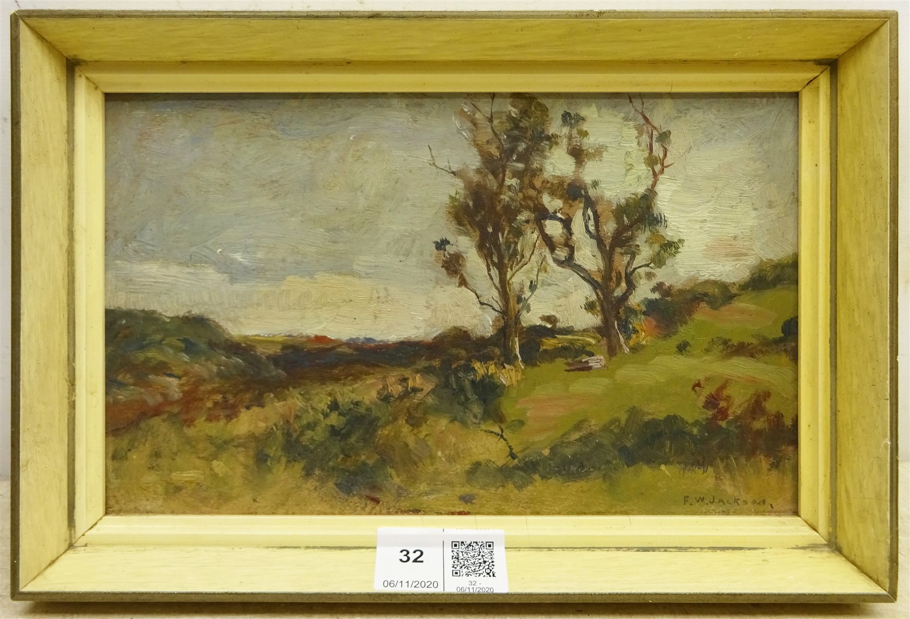 Frederic William Jackson (Staithes Group 1859-1918): Trees in Landscape, oil on board signed 13cm x 21cm