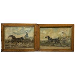 English School (19th century): 'Rattler' and 'Confidence' Coaching Scenes with Gentlemen, pair stipple engravings with hand colouring 43cm x 57cm (2)