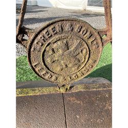 Cast iron garden roller  - THIS LOT IS TO BE COLLECTED BY APPOINTMENT FROM DUGGLEBY STORAGE, GREAT HILL, EASTFIELD, SCARBOROUGH, YO11 3TX