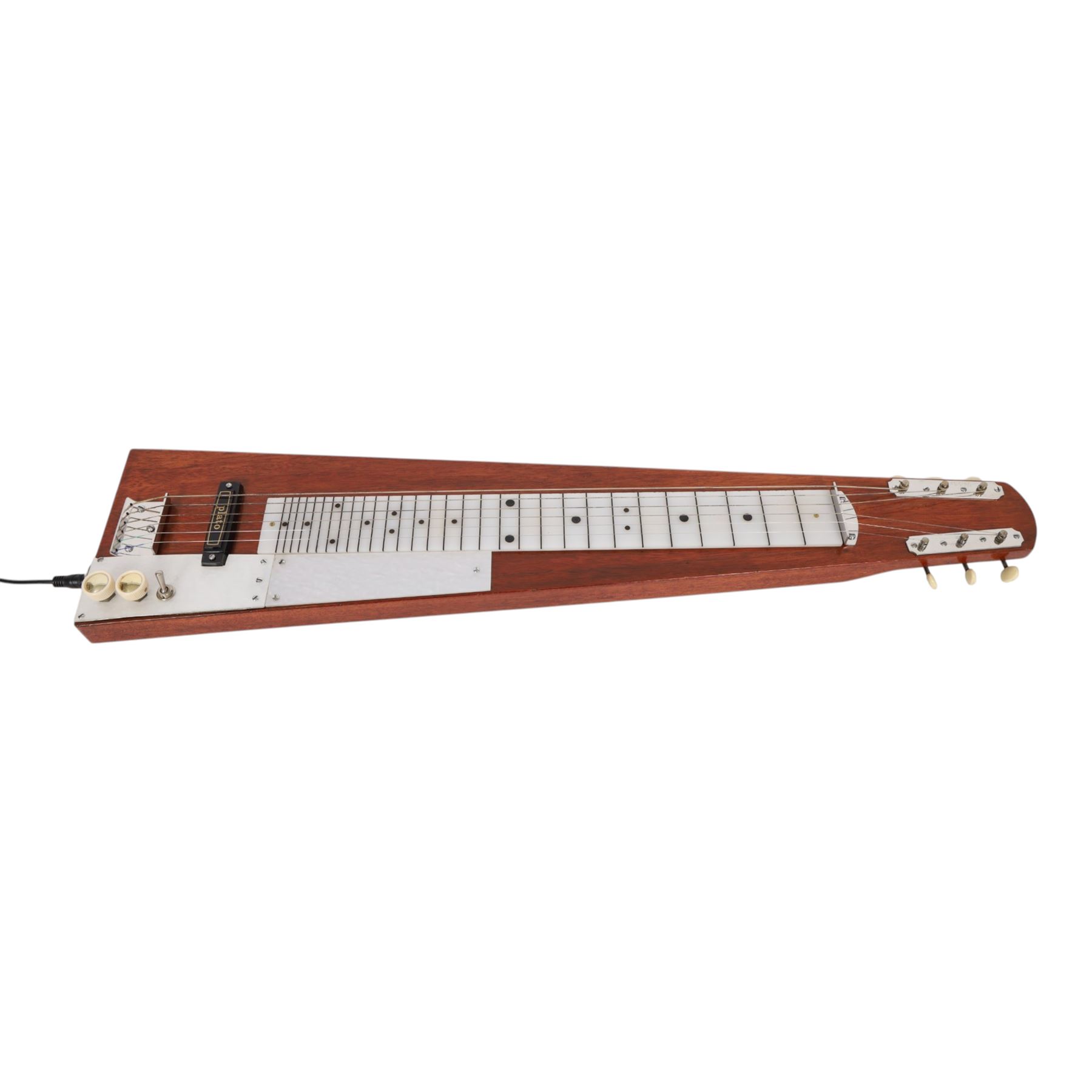 Early 1960s lap steel electric guitar with mahogany body and Plato pick-up, L81.5cm