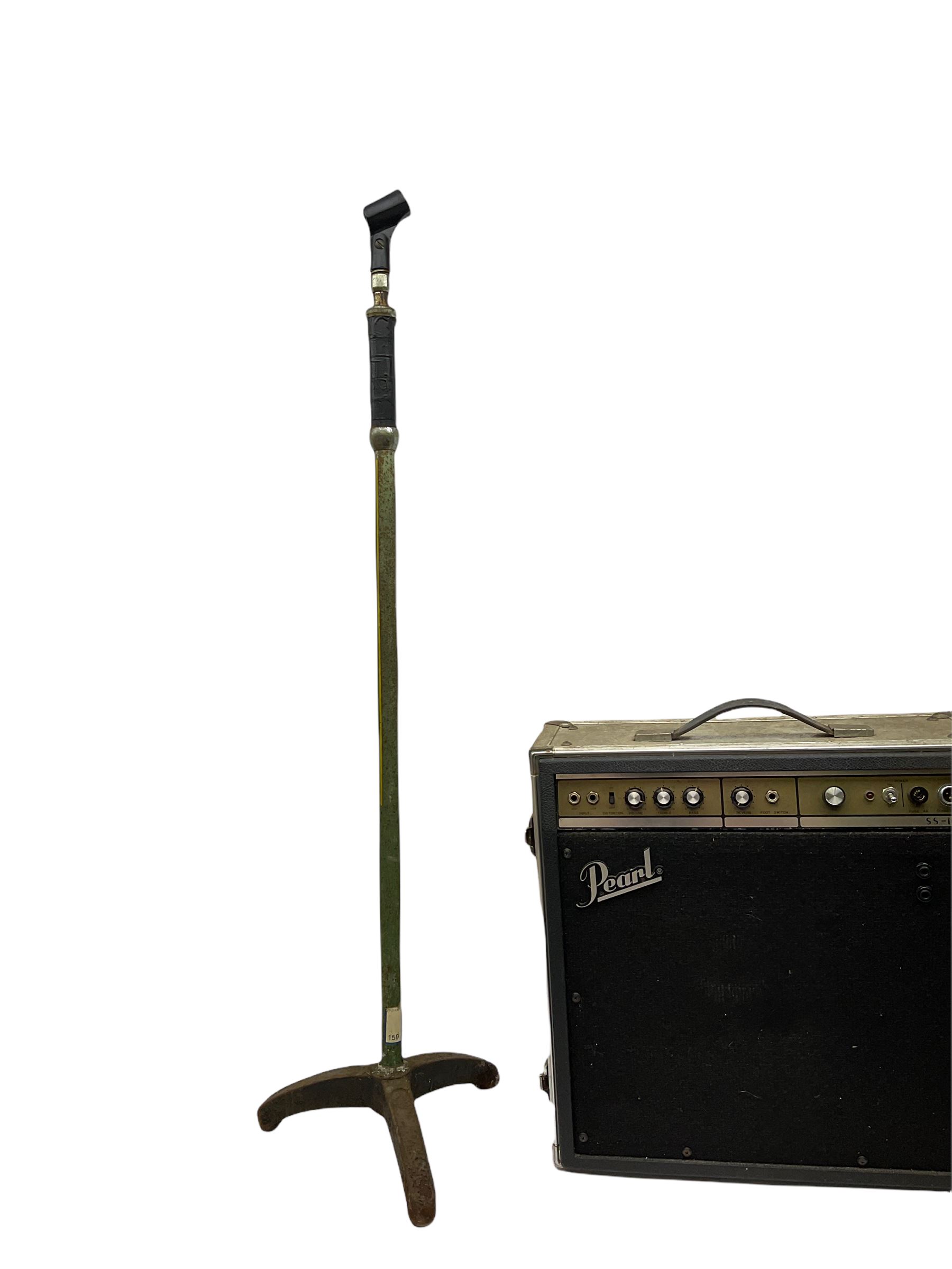 Pearl Musical Instruments Limited SS-101 amplifier No.7091 with integral flight case 48cm square