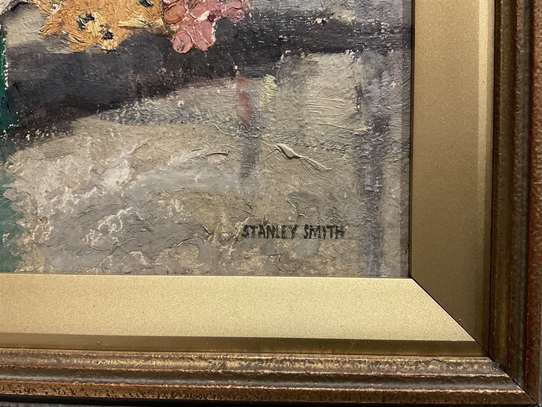 Stanley Smith (British fl.1927-1938): 'Mixed Flowers', oil on board signed, titled verso 32cm x 45cm 