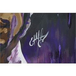 E A Chernenko (Ukrainian contemporary): Prince - Pop Art, acrylic on paper signed, certificate of authenticity verso 41cm x 29cm