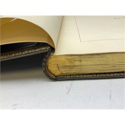 Balaschoff & Herbillon: L'Armee Allemande Sous L'Empereur Guillaume II. 1890 Paris. Forty-five laid-in chromolithograph plates together with numerous text illustrations. Oblong folio. Full moroccan leather and gilt binding with painted English Royal Crest to front cover and a.e.g.