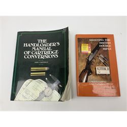 Seventeen books/pamphlets on cartridge making, ammunition, gunsmithing etc including Barnes Frank: Cartridges of the World. 2006 11th edition; Donnelly John T.: The Handloaders Manual of Cartridge Conversions. 1987; Hoyem George A.: The History and Development of Small Arms Ammunition. 2005 Volume Three; Speer Reloading Manual No.11; Baker D.J.: British Handloading Cartridge Tools. 2003. Signed by author etc