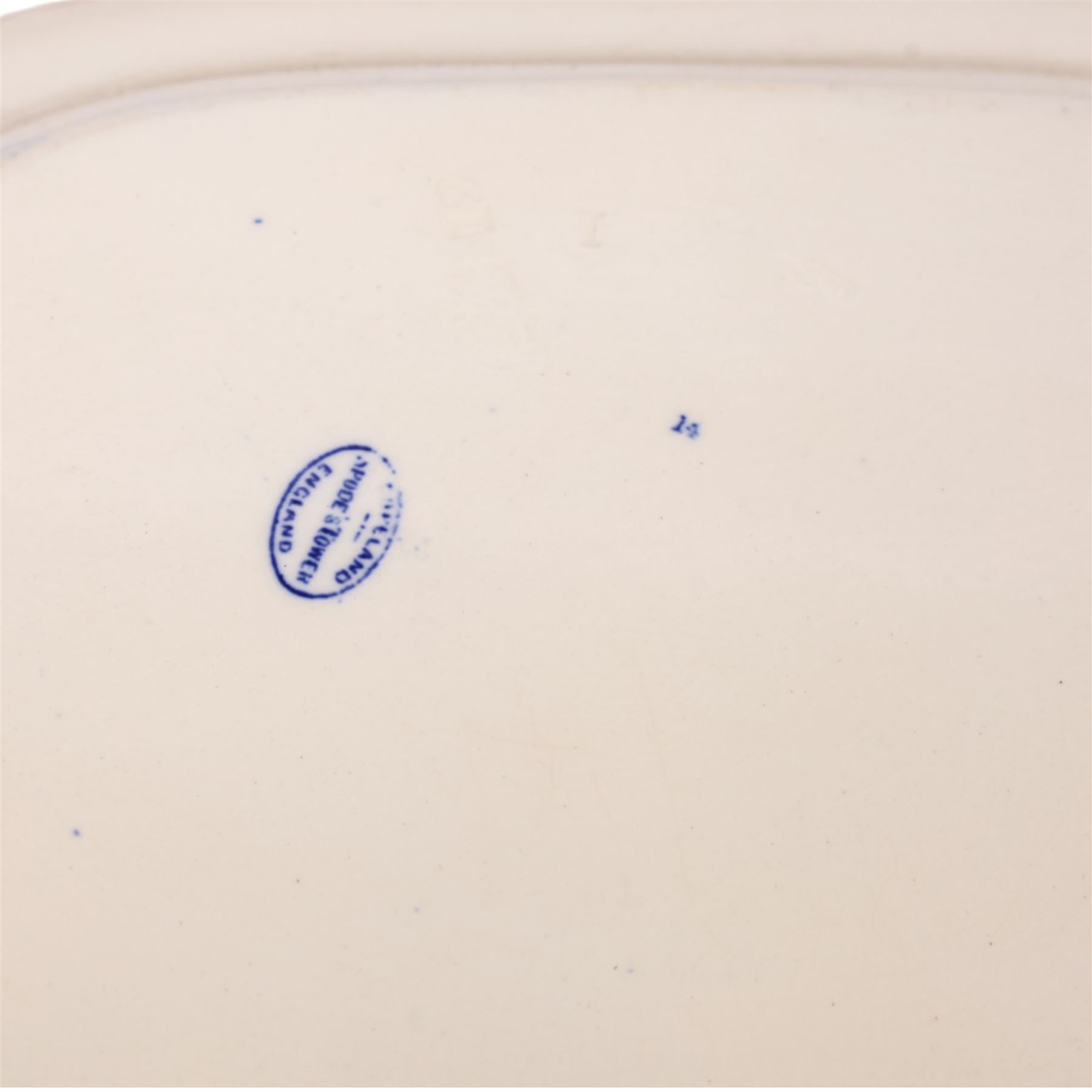 Spode Tower pattern graduating set of three platters, largest L54cm D43cm 