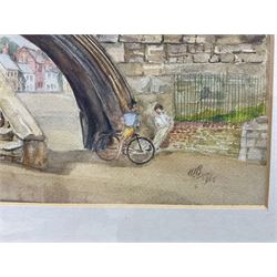 English School (20th Century): Trinity Bridge - Crowland, watercolour signed with initials WB and dated 1968, 26cm x 36cm 