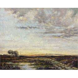 Donald Gray Midgely (British 1918-1995): 'The End of the Day - Goathland North Yorkshire', oil on board signed and dated '79, titled verso 40cm x 50cm 
Notes: Midgley was born in Halifax, moved to Whitby after his mother Lottie died. Lived at 2 Salt Pan Steps.