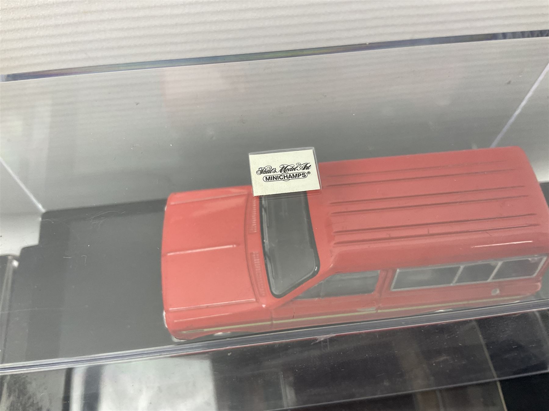 Nine Paul's Model Art 'Minichamps' 1:43 scale die-cast models - six boxed Bentleys and two unboxed Bentleys; and a Bedford estate van (9)